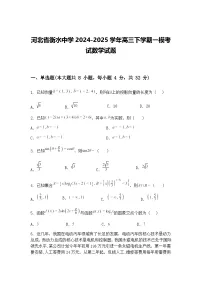 河北省衡水中学2024-2025学年高三下学期一模考试数学试题（含答案解析）