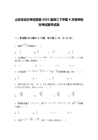 山东省名校考试联盟2025届高三下学期4月高考模拟考试数学试题（含答案解析）