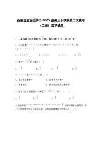 西藏自治区拉萨市2025届高三下学期第二次联考（二模）数学试题（含答案解析）