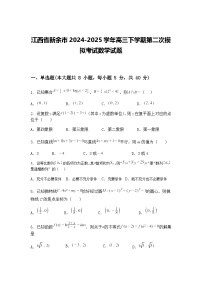 江西省新余市2024-2025学年高三下学期第二次模拟考试数学试题(含答案解析)