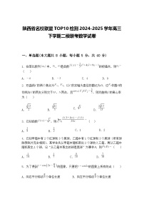 陕西省名校联盟TOP10检测2024-2025学年高三下学期二模联考数学试卷（含答案解析）