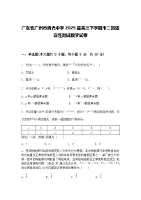 广东省广州市真光中学2025届高三下学期市二测适应性测试数学试卷（含答案解析）