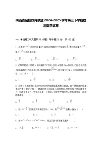 陕西省名校教育联盟2024-2025学年高三下学期检测数学试卷（含答案解析）