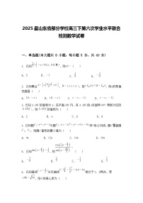 2025届山东省部分学校高三下第六次学业水平联合检测数学试卷（含答案解析）