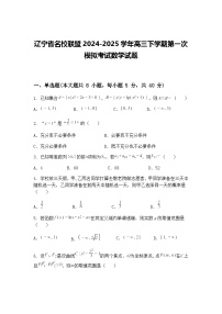辽宁省名校联盟2024-2025学年高三下学期第一次模拟考试数学试题（含答案解析）