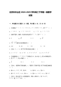 北京市丰台区2024-2025学年高三下学期一模数学试题（含答案解析）