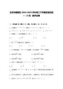 北京市朝阳区2024-2025学年高三下学期质量检测一（3月）数学试卷（含答案解析）