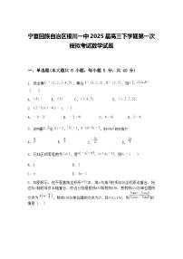 宁夏回族自治区银川一中2025届高三下学期第一次模拟考试数学试题（含答案解析）