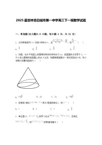 2025届吉林省白城市第一中学高三下一模数学试题（含答案解析）