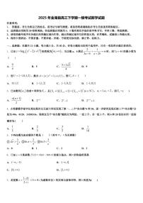 2025年金湖县高三下学期一模考试数学试题含解析