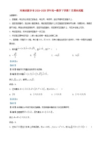 河南省新乡市2024_2025学年高一数学下学期7月期末试题含解析