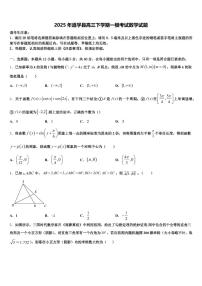 2025年道孚县高三下学期一模考试数学试题含解析