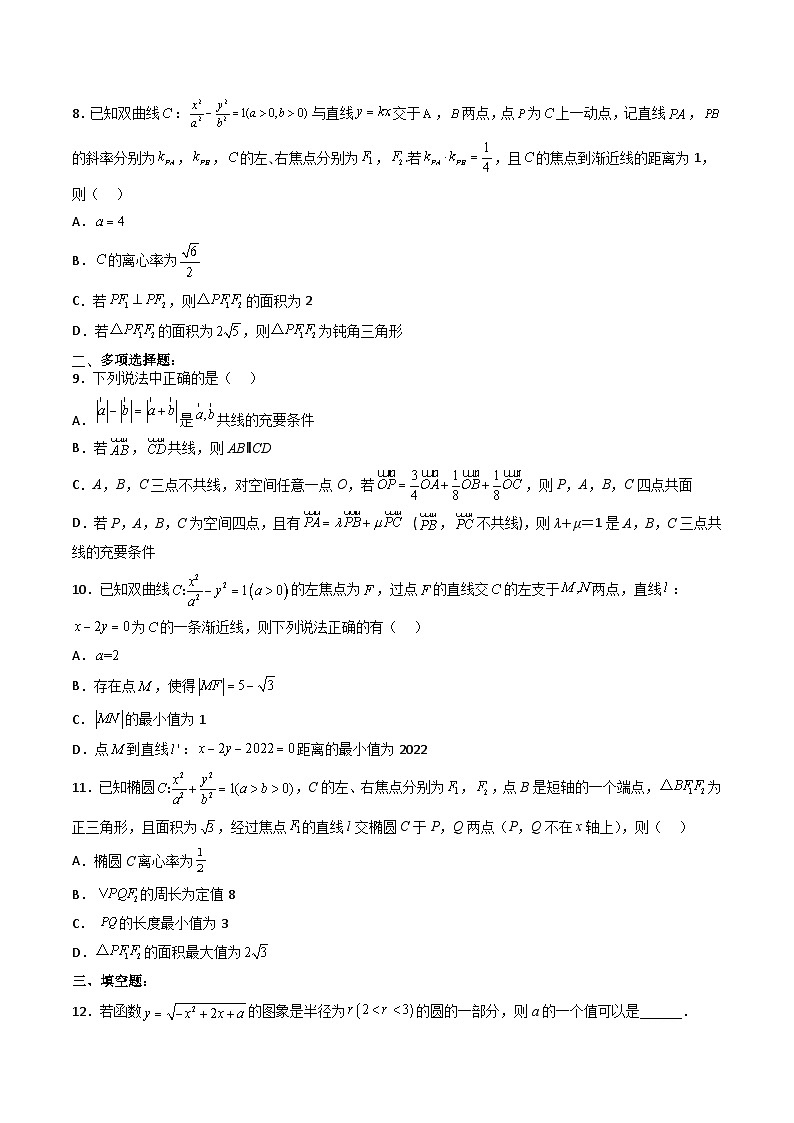 (人教A版)选择性必修一高二数学上册 综合检测必刷密卷(拔尖卷)(原卷版)第2页