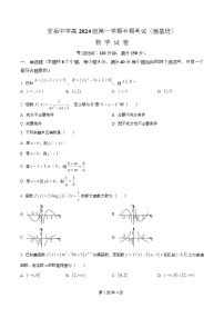 四川省资阳市安岳中学2024-2025学年高一上学期期中考试数学（强基班）试卷（Word版附解析）