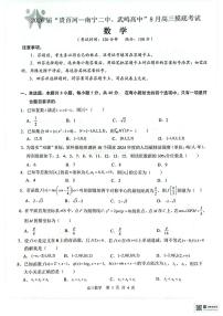 2026届“贵百河一南宁二中、武鸣高中”8月高三摸底考试数学试卷（无答案）