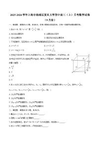 2025-2026学年上海市杨浦区复旦大学附中高三（上）月考数学试卷（9月份）（含答案）