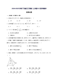 2024—2025学年度广东省江门市高二上学期（12月）月考数学试题[含解析]