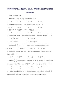 2024—2025学年度江苏省南京市、镇江市、徐州市高二上学期（12月）联考数学试题[含解析]