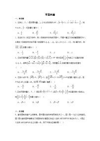 高考数学第一轮复习分层练习（压轴题专项练习）含答案01：平面向量（20题）