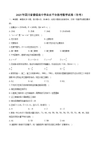 2025年四川省普通高中学业水平合格考数学试卷（补考）（含解析）