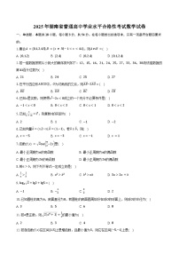 2025年湖南省普通高中学业水平合格性考试数学试卷（含答案）
