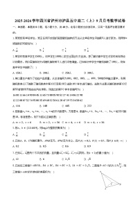 2025-2026学年四川省泸州市泸县五中高二(上)月考数学试卷(9月份)(含答案)