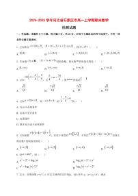 2024~2025学年河北省石家庄市高一上学期期末数学试卷1