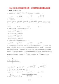 2024~2025学年河南省济源市高一上学期期末数学试卷【有解析】