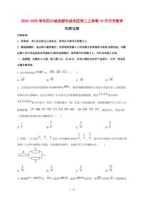 2024~2025学年四川省成都市成华区高二上学期（10月）月考数学测试卷