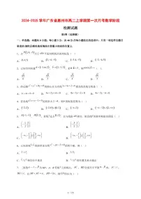 2024~2025学年广东省惠州市高二上学期第一次月考数学阶段试卷【有解析】