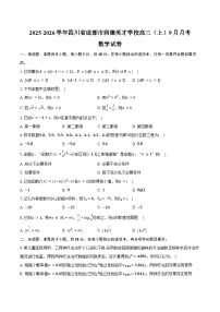 2025-2026学年四川省成都市润德英才学校高三（上）9月月考数学试卷（含答案）
