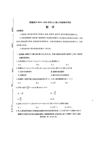 河南省五市2025届高三年级上学期期末考试-数学试卷（含答案）