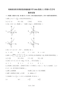 河南省信阳市淮滨县滨城高级中学2026届高三上学期9月月考数学试卷（含答案）