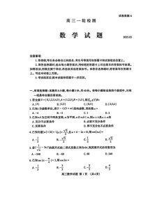 2025届山东省泰安市高三下学期第一次模拟-数学试题（含答案）