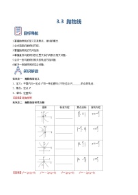 数学选择性必修 第一册抛物线当堂检测题