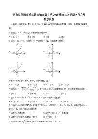 河南省信阳市淮滨县滨城高级中学2026届高三上学期9月月考数学试卷（含答案）