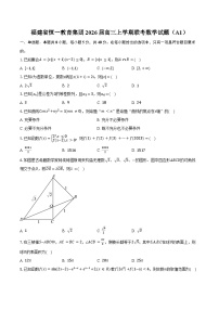 福建省恒一教育集团2026届高三上学期联考数学试题（A1）（含答案）