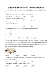 福建省恒一教育集团2026届高三上学期联合检测数学试卷（含答案）