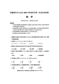 新疆维吾尔自治区2025年高三下学期第二次适应性检测-数学试题（含答案）