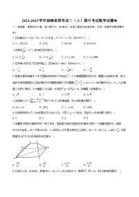 湖南省部分学校2024-2025学年高二上学期期中联考数学试卷