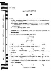 安徽省太和第一中学等学校2025-2026学年高二上学期十月调研考试数学试卷（月考）