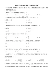 四川省成都市第七中学2025-2026学年高三上学期10月月考数学试题及答案