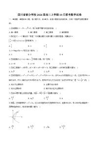 四川省部分学校2026届高三上学期10月联考数学试卷（含答案）
