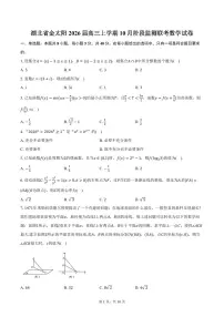 湖北省金太阳2026届高三上学期10月阶段监测联考数学试卷（含答案）