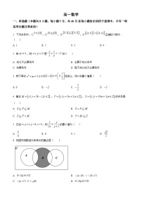吉林省通化市梅河口市第五中学2025-2026学年高一上学期10月月考数学试题（原卷版）
