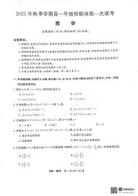 广西壮族自治区河池市十校联考2025-2026学年高一上学期10月月考数学试题