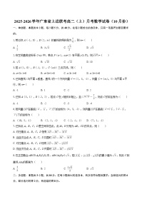 2025-2026学年广东省上进联考高二（上）月考数学试卷（10月份）-自定义类型