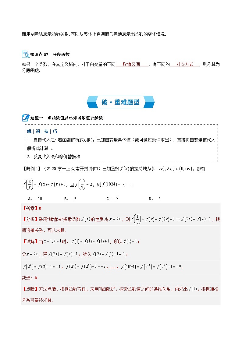 专题04 函数的概念及其表示(期中复习讲义)(解析版)高一数学上学期人教A版第3页