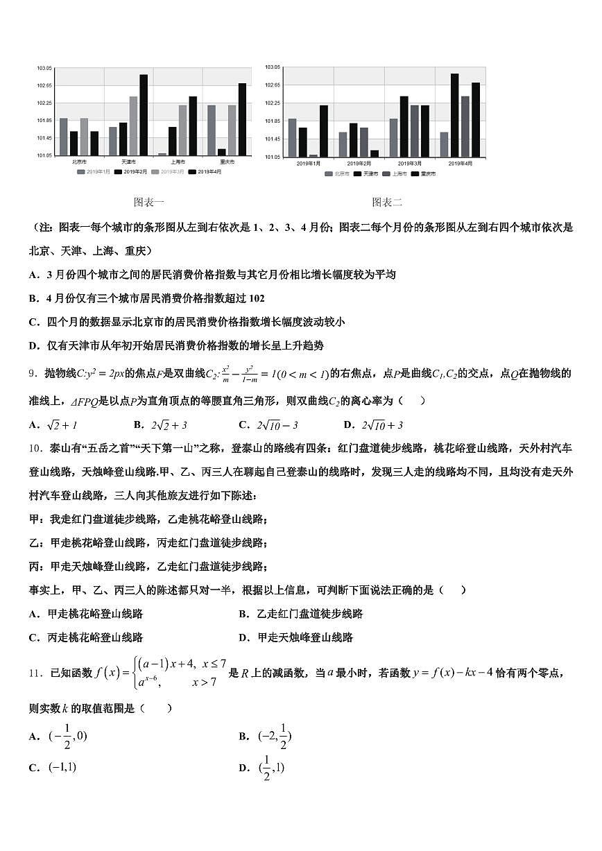2024-2025学年新平彝族傣族自治县高考数学倒计时模拟卷含解析第3页