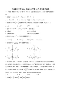 河北冀州中学2026届高三上学期10月月考数学试卷（含答案）